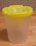 Enlarge toy image: Ziggy Art Plastic Brush Washer Pot - Round in YELLOW -  preschool activity for young kids