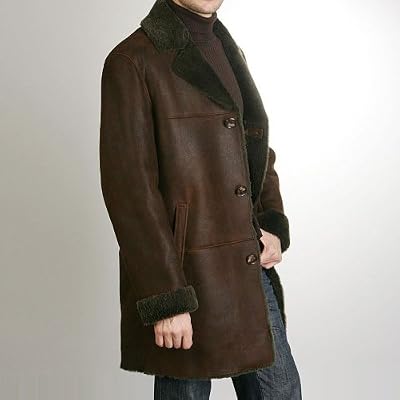 BGSD Men's Himalayan Shearling Long Coat