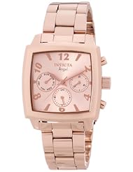 Invicta Womens 12102 Angel Rose Dial 18k Rose Gold Ion-Plated Stainless Steel Watch