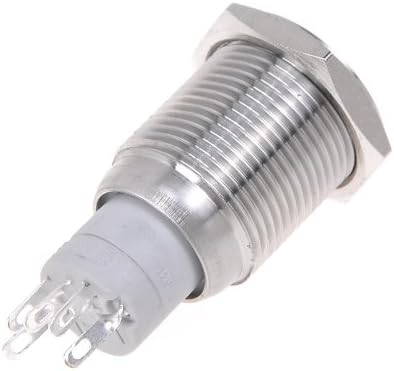 1pcs*12v 16mm Push Button Switch Momentary (White/blue/green/yellow/red/orange) Led Water-proof High Head (Blue)