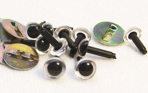 Sassy Bears 6mm Translucent Clear Safety Eyes for Bear, Doll, Puppet, Plush Animal and Craft - 10 Pairs