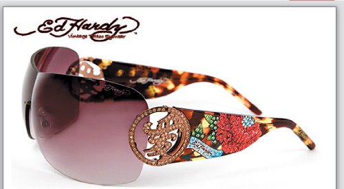 ED HARDY EHS 024 SHIELD SUNGLASSES