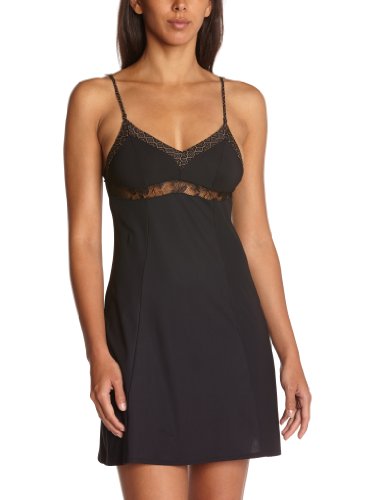 Daniel hechter - étincelante - chemise de nuit - dentelle - microfibre - femme - noir - 42/44 Daniel hechter - étincelante - chemise de nuit - dentelle - microfibre - femme - noir - 42/44