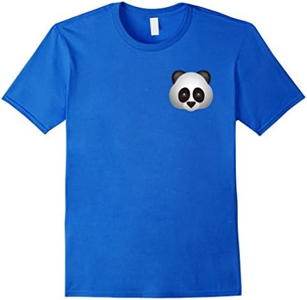 Men's Panda Emoji T-Shirt Bear Cub Grizzly Bamboo Cute Zoo Animal Large Royal Blue