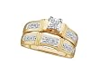 Stunning 2 Pc.Yellow Gold And Diamond Wedding Set Stunning 2 Pc.Yellow Gold And Diamond Wedding Set