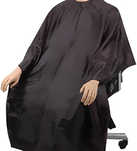 H88-Pro Salon Barber Hairdressing Gown Hair Cut Cape Black # 5300110