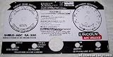 Lincoln Arc Welder Control Plate L-5750