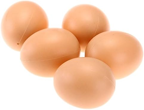 Winglife 10x Hen Poultry Plastic Fake Dummy Egg Chicken Layer Coop Cage