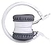 Termichy Wired Kids Headphones with Microphone and Share Port, Foldable Lightweight Adjustable Stereo Headset for Cellphones Smartphones iPhone iPod Laptop Computer and More (White)