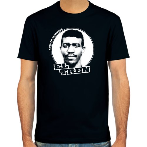T-Shirt Adolfo “el Tren” Valencia ::: Farbauswahl: skyblue, sand, deepred, schwarz, oliv oder navy ::: Größen: S-XL ::: Fußball-Kult