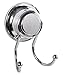 Tatkraft Spring Double Bathroom Hook Chrome Plated Steel with Vacuum Suction Cup
