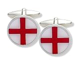 Code Red Round England St George's Cross Cufflinks