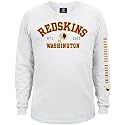 Washington Redskins White Dual Threat Long Sleeve T-shirt