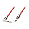 LINDY 2m Guitar Lead - 1/4 Inch Straight Jack to 1/4 Inch Right Angled Jack Red