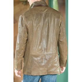 Mens Montreaux Leather Jacket by Overland