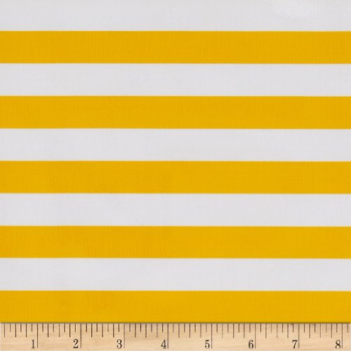 Oil Cloth Stripes Yellow Fabric By The Yard