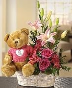 Floral A Beary Happy Birthday Flower Gift