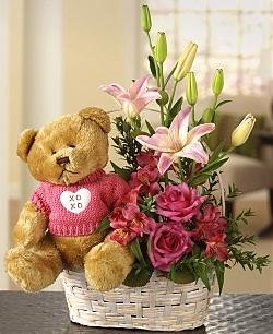 A Beary Happy Birthday Flower Gift