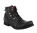LEVIS LACE MID LEATHER BOOTS BLACK