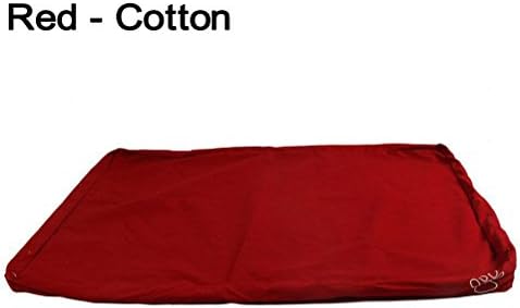 Zipper Cover for Dog Pet Bed Mat Cushion Dog Bed Cover Replacement Do It Yourself 6 Comfort Material 2 Size (Red Color-Cotton, 36X29) by locksmax