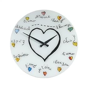 Nextime Anytime Loving You Glass Wall Clock