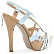 Penthouse Women's PH523-VERONICA, 5" Natural Raffia Heel Sandal with 1" Platform.