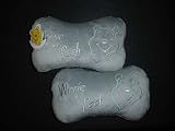 2pcs winnie the pooh car seat neck rest pillow cushion - gray