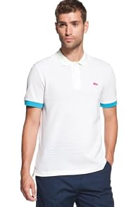 Live Short Sleeve Solid Pique Polo With Neon Croc
