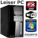 #4094 Silent Office / Multimedia PC | Quad-Core! AMD FX-Series FX-4100 Turbo 4x3.7 GHz | 8 GB RAM DDR3 PC1333 | 640 GB HDD S-ATA II | Gigabyte GA-78LMT-S2P | AMD Radeon HD3000 1024MB mit DVI/VGA | W-LAN | 22x DVD-Brenner | CardReader | 7.1 Sound | GigabitLAN