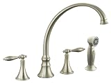 KOHLER K-377-4M-BN Finial Traditional Brushed Nickel