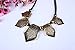 Antique Brass Tone Tribal Jewelry Shield Fringe Charm Pendant Chain Necklace