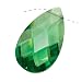 Cubic Zirconia CZ Briolette 12 x 20mm Emerald Green Bead (1)