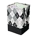Umbra Crunch Argyle Square Container, Grey & White, 12 X 19-Inch