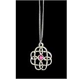 Jewelled Celtic Knot English Pewter Necklace