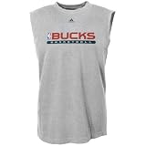 adidas Milwaukee Bucks Ash True Court Sleeveless T-shirt