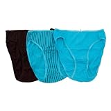 Clearance - Ladies/Womens Cotton Hi-Cut Briefs Plain and Patterned (Pack of 3)