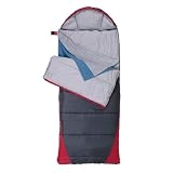 Rokk Kenai 3-Pound Comfort Top with Pillow Sheet and Fleece Blanket Sleeping Bag (Black Red)