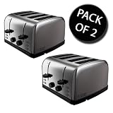 2x Russell Hobbs 18790 Futura 4 Slice Toaster