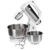 West Bend 41135 12-Speed Stand Mixer with 2 Mixing Bowls, White