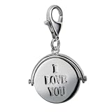 Diamond Charm, Sterling Silver, Round Brilliant Cut, 0.01 Carat Diamond Weight, Model DT037, by Hot Diamonds