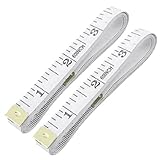 uxcell メジャーテープ　ロールメジャーテープ　1.5M メートル目盛　1.2cm幅　２個入り