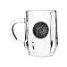US Navy Pewter Crest on Glass Distinction Coffee Mug