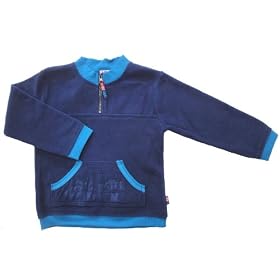 Bright Bots Baby Boys Soft Polar Fleece Jumper size 2-3 years in Navy Blue