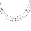 6'S Wire Dyed Cultured Black Pearl Necklace