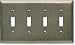 ART DECO STEP Satin Nickel Switchplates Outlet Covers, Rocker, GFCI