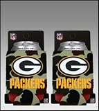 SET OF 2 GREEN BAY PACKERS CAMO NFL CAN KADDY KOOZIES