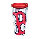 Tervis 1080346 "MLB Bost Red Sox Colossal" Tumbler with Red Lid, Wrap, 24 oz, Clear