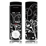 B&W Fleur Design Protective Skin Decal Sticker for Samsung Juke SCH-U470 Cell Phone