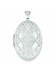 Genuine .925 Sterling Silver Quilted Oval Locket 5.8 Grams. 100% Satisfaction Guaranteed.