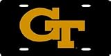 Georgia Tech Yellow Jackets Laser Cut Black License Plate